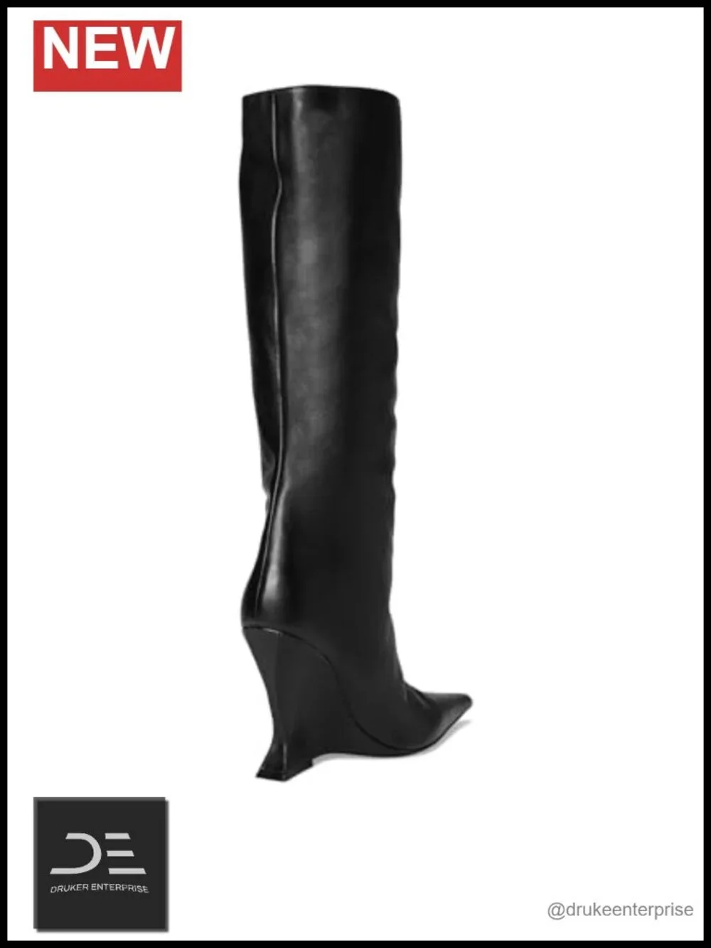 SCHUTZ Siena Over the Knee Boots Wedge Leather Pull-On